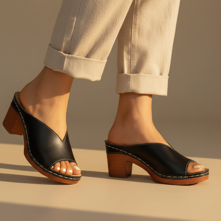 Rosaline Orthopedic Chunky High Heel Sandals