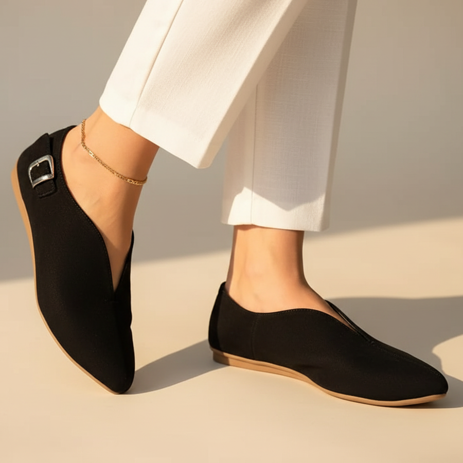 Katherine Spitz zulaufende Ballerinas" could be rewritten as "Katherine Pointed Toe Ballerinas.