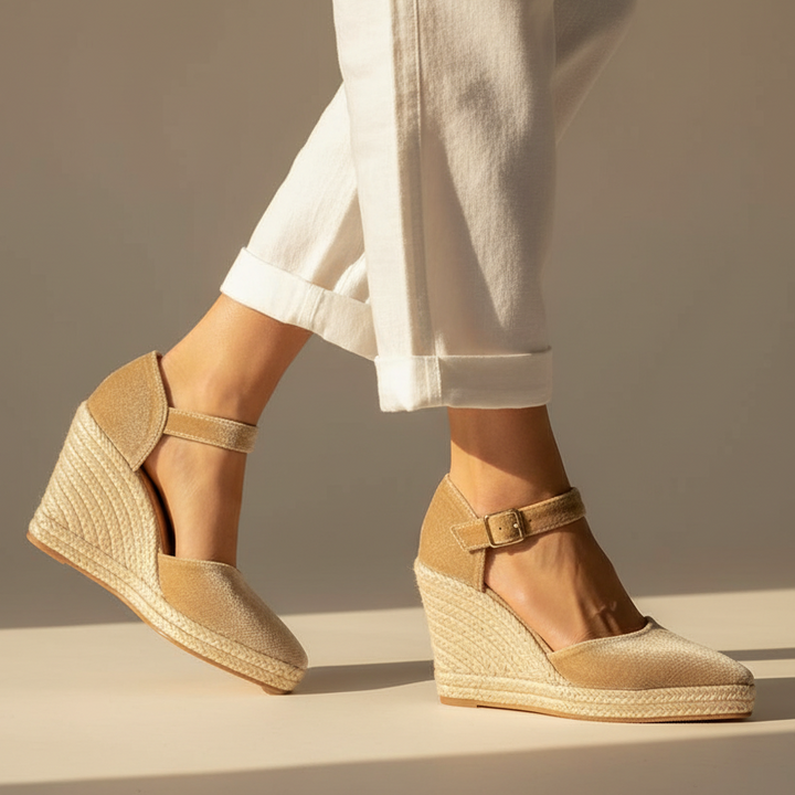 Zia Wedge Sandals with Ankle Straps