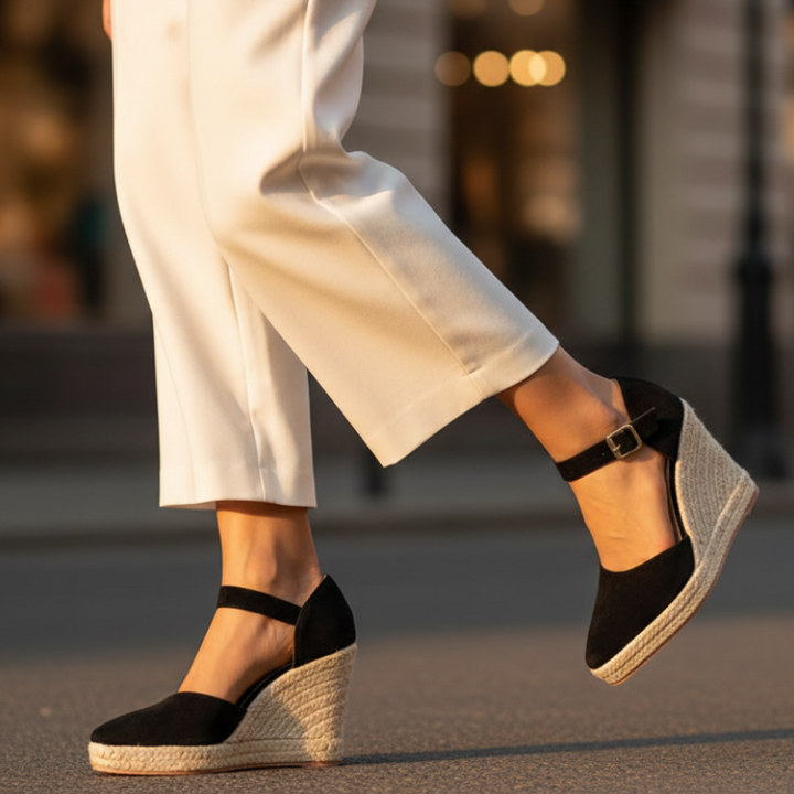 Zia Wedge Sandals with Ankle Straps