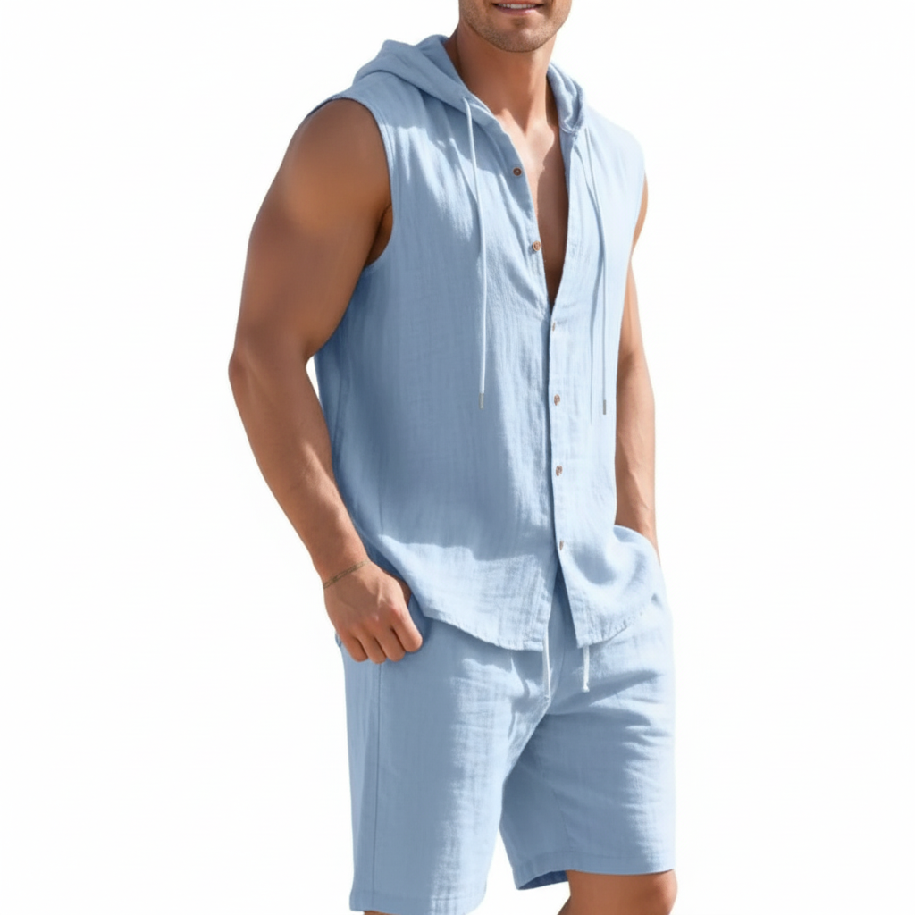 Coastal Line Linen Match Set