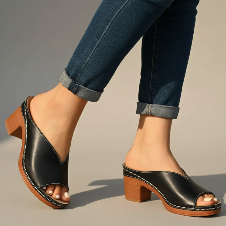 Rosaline Orthopedic Chunky High Heel Sandals