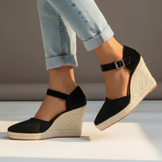 Zia Wedge Sandals with Ankle Straps