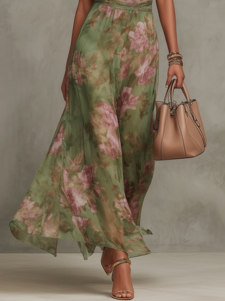 Livia - Elegantes Maxikleid mit Blumenmuster