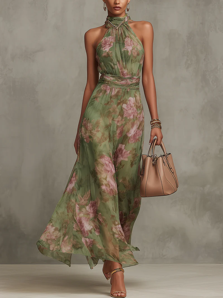 Livia - Elegantes Maxikleid mit Blumenmuster
