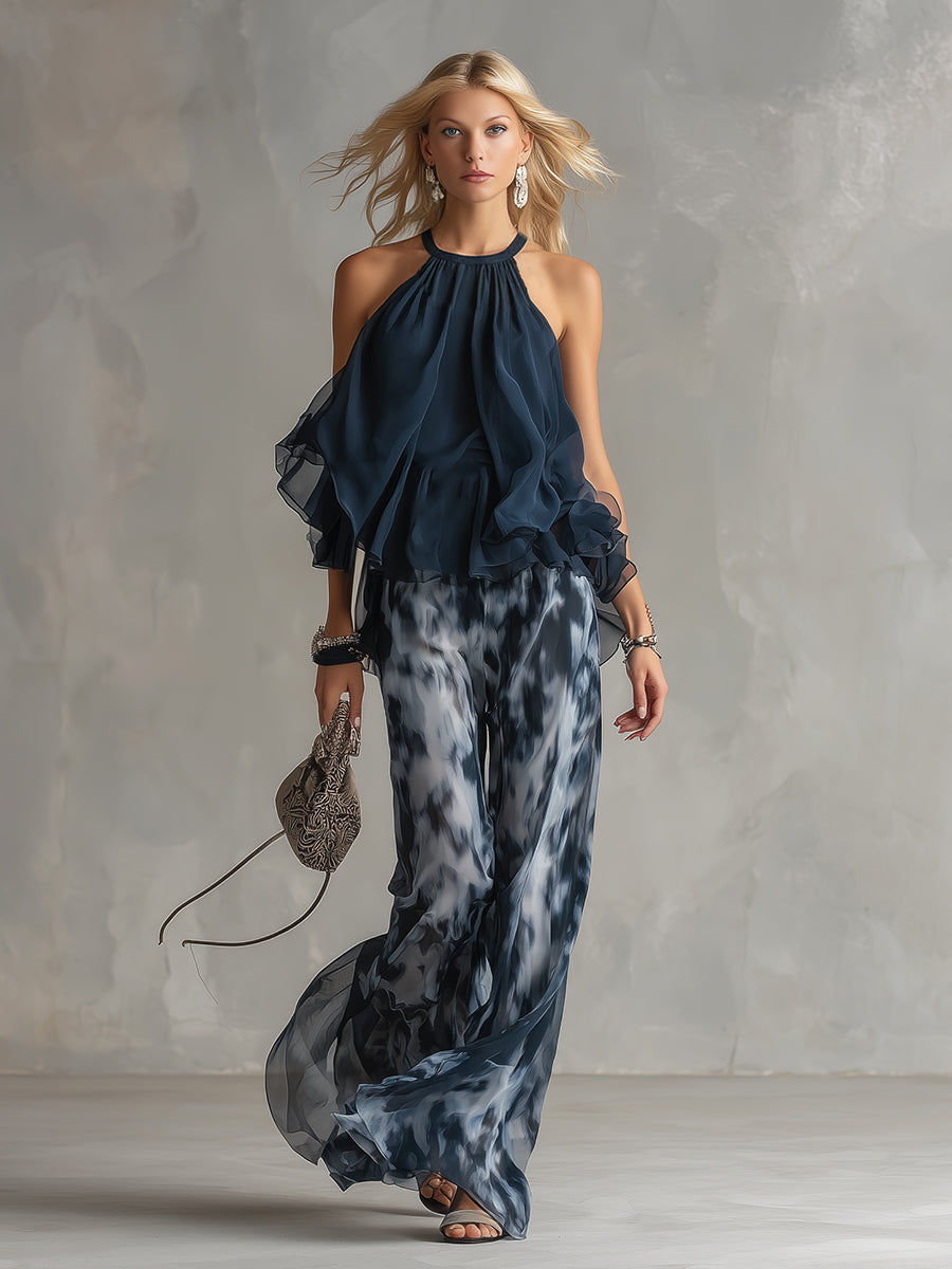 Elsa | Elegantes fließendem Top und weitem Hosen