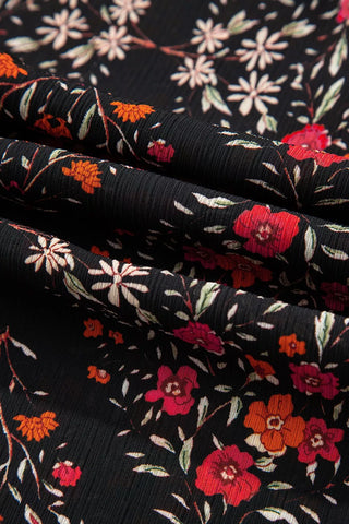 Vintage-Blumenmuster-Hemd mit Knopfdetails