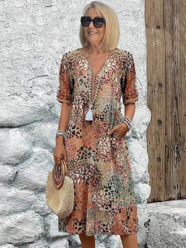 Rachel Vibrant Midi Kleid