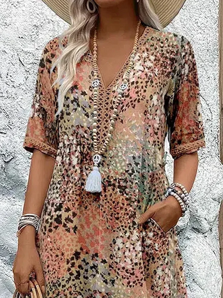 Rachel Vibrant Midi Kleid