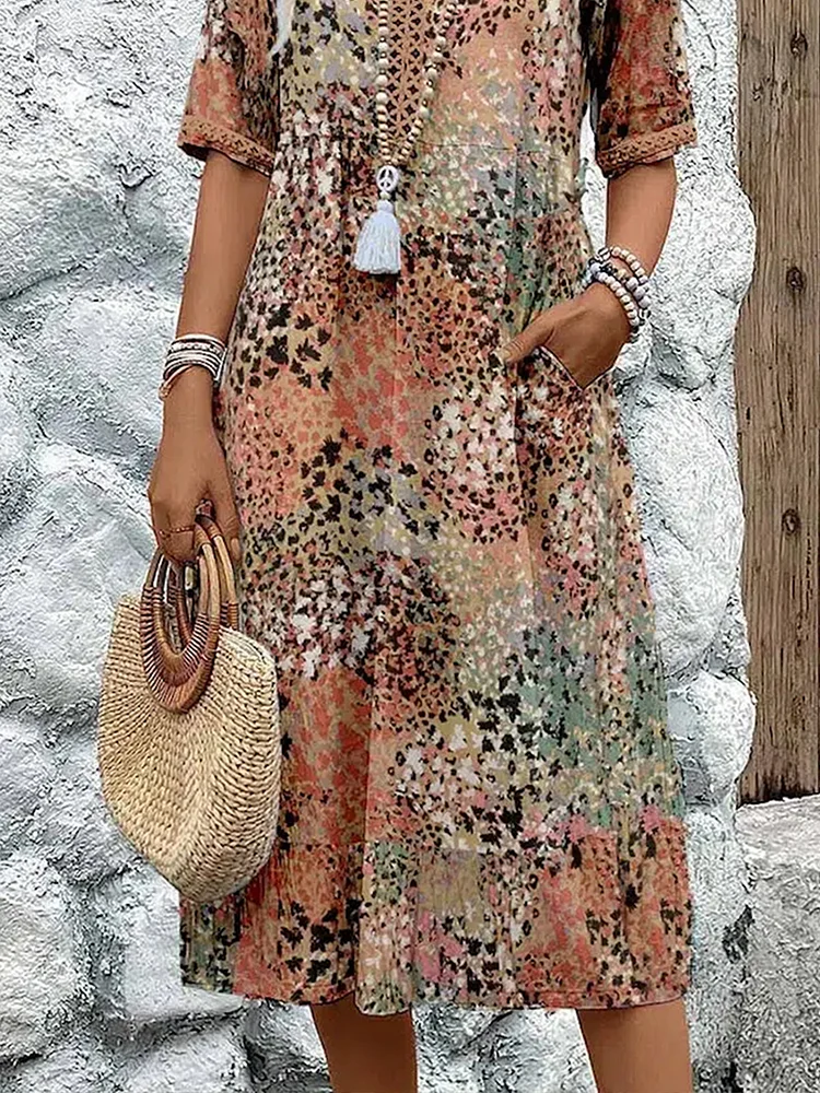 Rachel Vibrant Midi Kleid