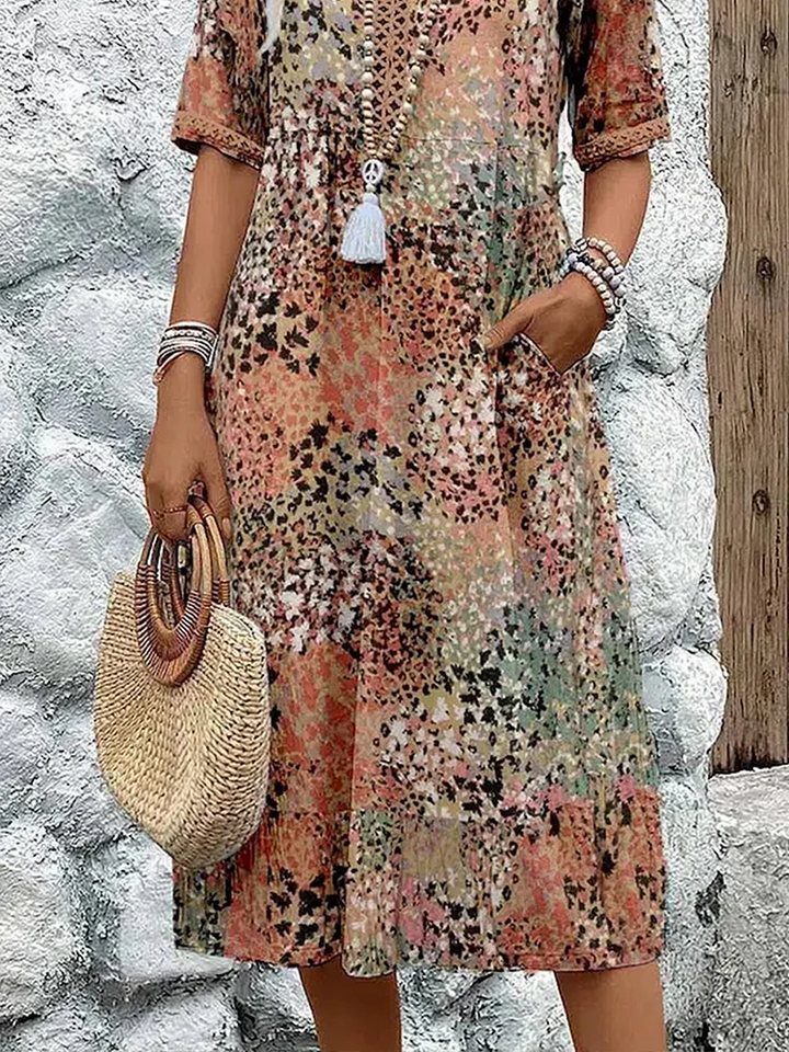 Rachel Vibrant Midi Kleid