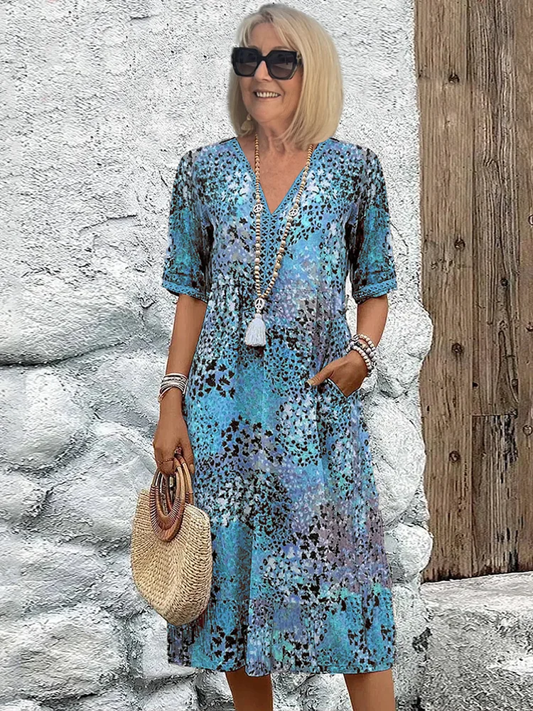 Rachel Vibrant Midi Kleid
