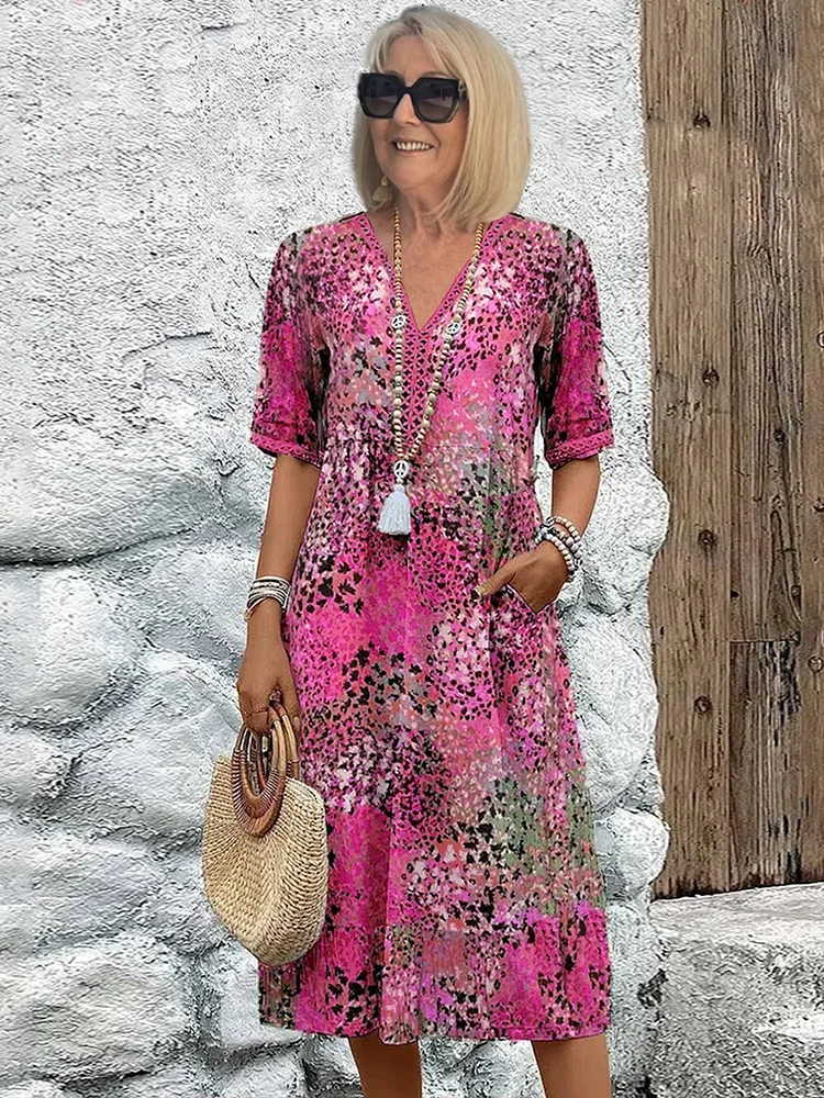 Rachel Vibrant Midi Kleid