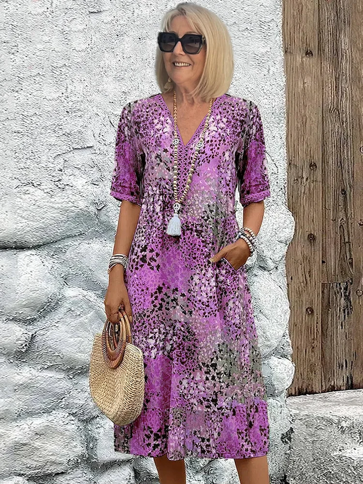 Rachel Vibrant Midi Kleid