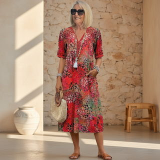 Rachel Vibrant Midi Kleid