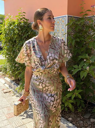 CLARANDRA | KUPFER MIDI-KLEID