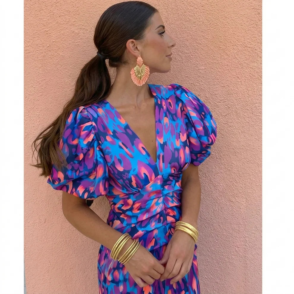 Tora - Kleid mit plissierten Ärmeln