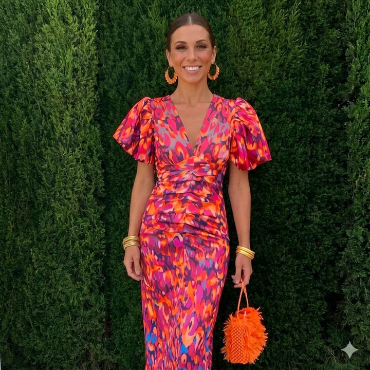 Tora - Kleid mit plissierten Ärmeln